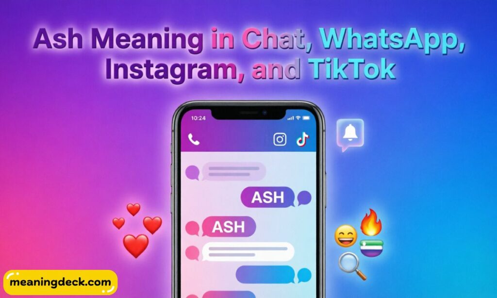ASH Meaning in Chat, WhatsApp, Instagram, and TikTok