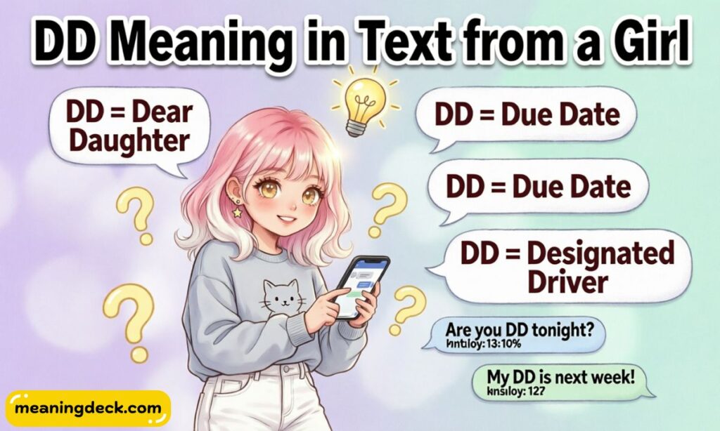 DD Meaning in Text from a Girl
