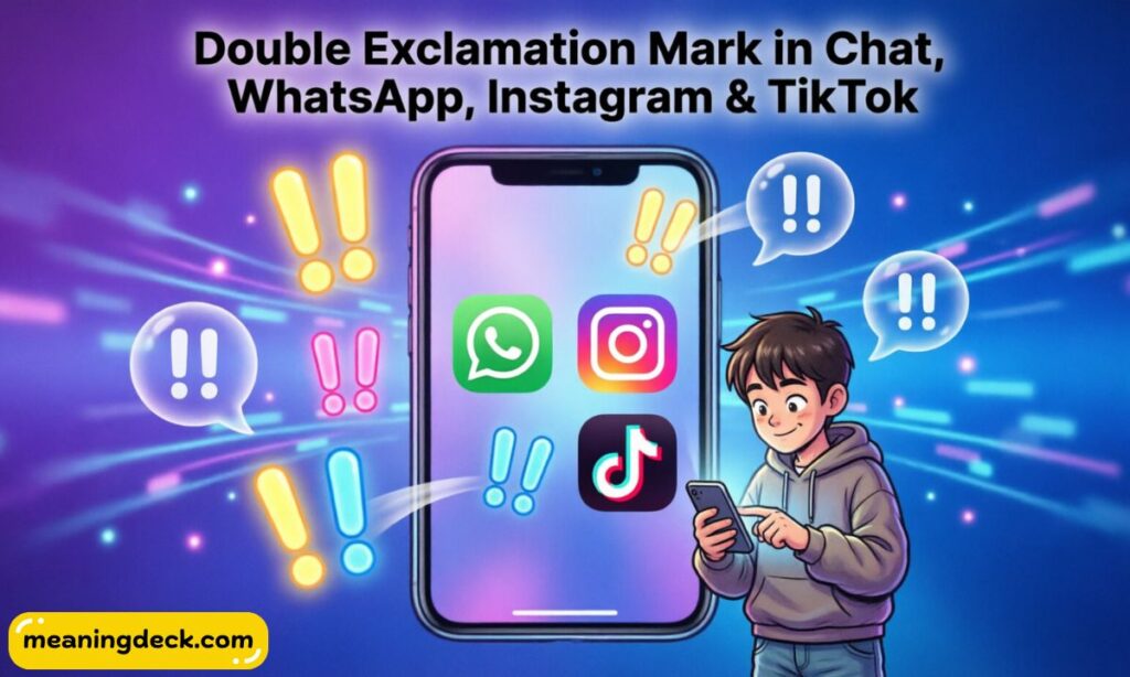 Double Exclamation Mark in Chat, WhatsApp, Instagram and TikTok