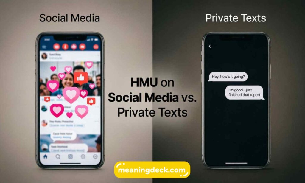 HMU on Social Media vs. Private Texts