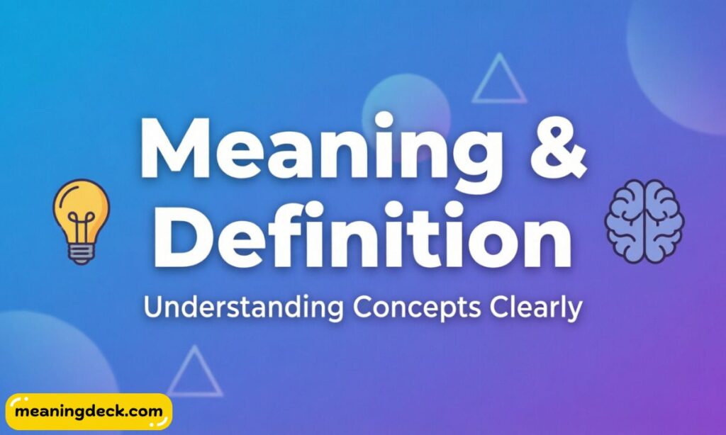 Meaning and Definition