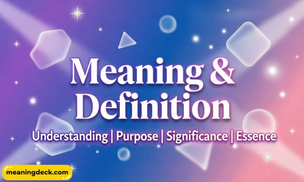 Meaning and Definition