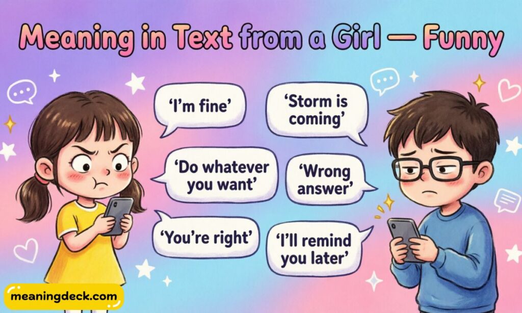 Meaning in Text from a Girl Funny