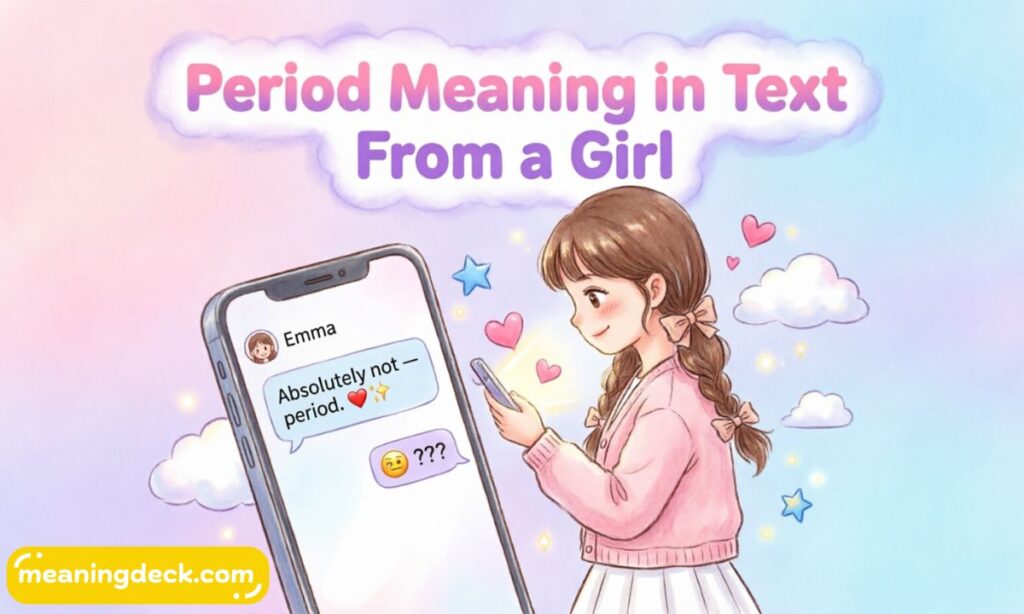 Period Meaning in Text from a Girl