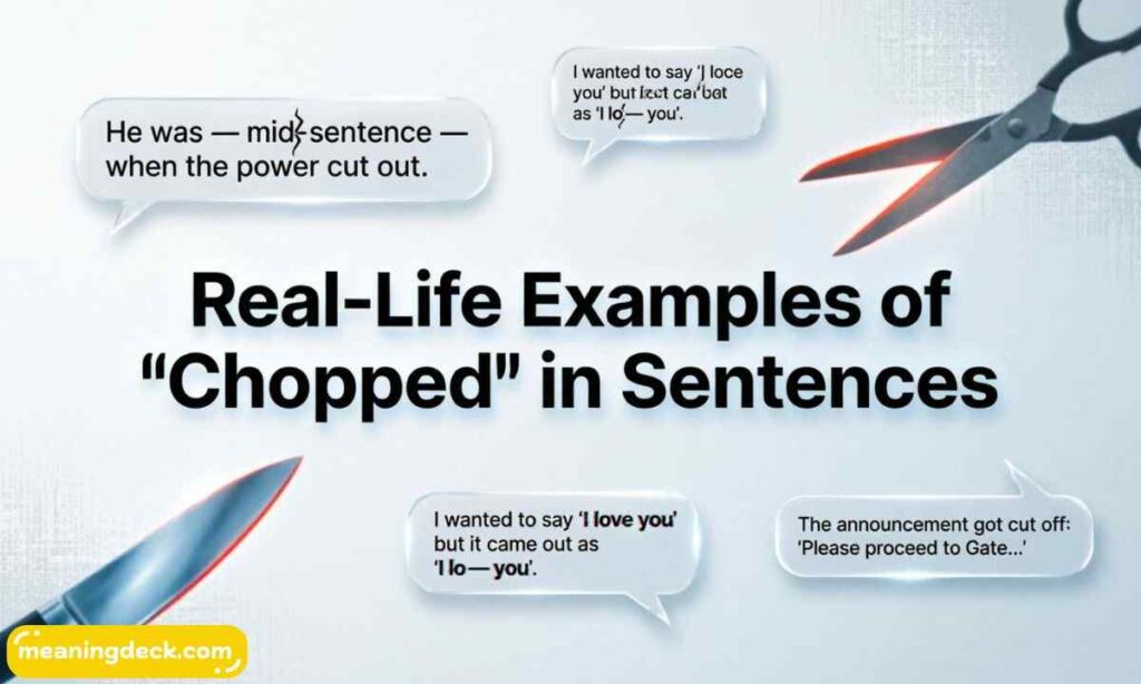 Real-Life Examples of Chopped in Sentences