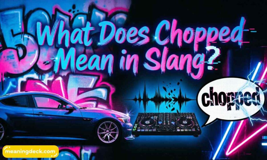 What Does Chopped Mean in Slang