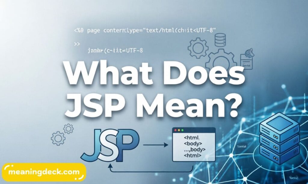 What Does JSP Mean
