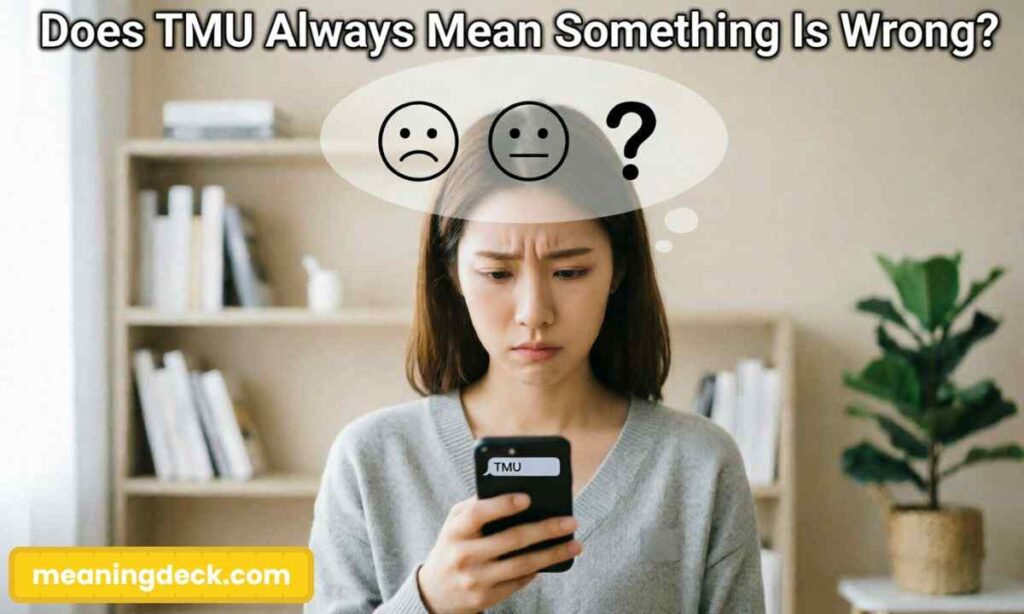 Does TMU Always Mean Something Is Wrong