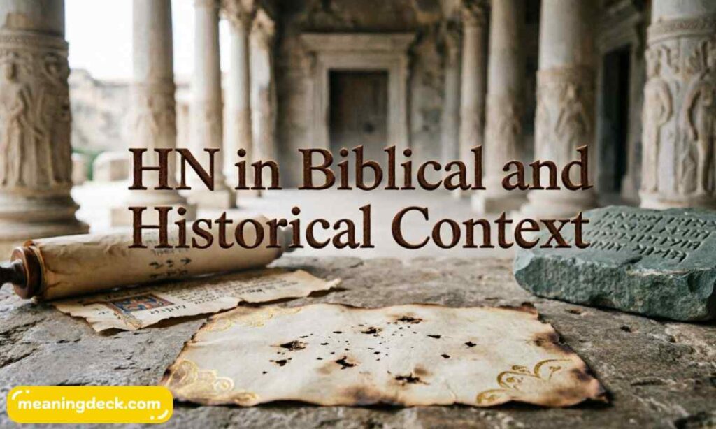 HN in Biblical and Historical Context
