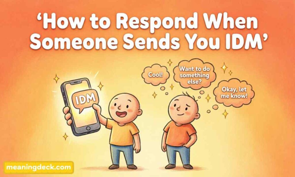 How to Respond When Someone Sends You IDM?