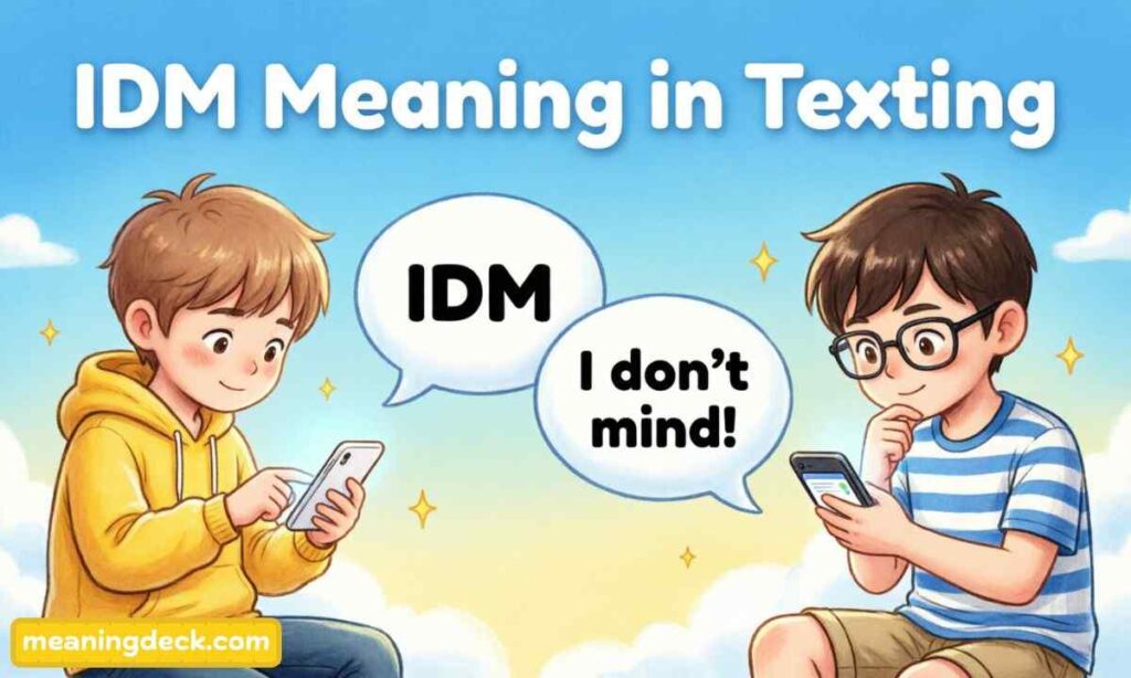 IDM Meaning in Texting