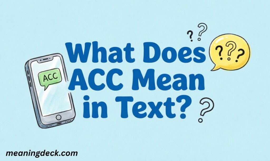 What Does ACC Mean in Text