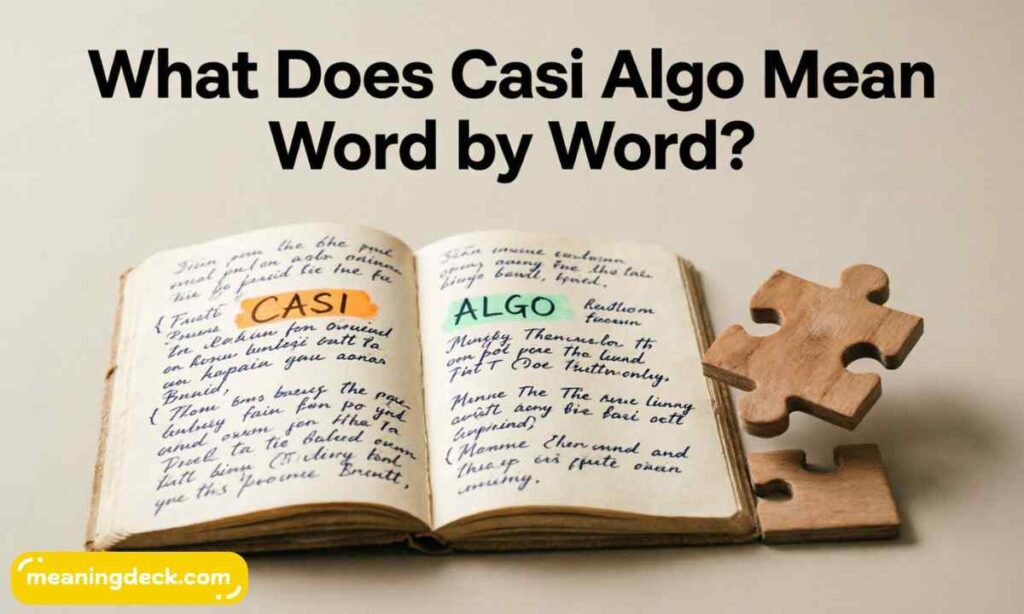What Does Casi Algo Mean Word by Word?