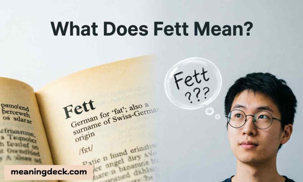 What Does Fett Mean?