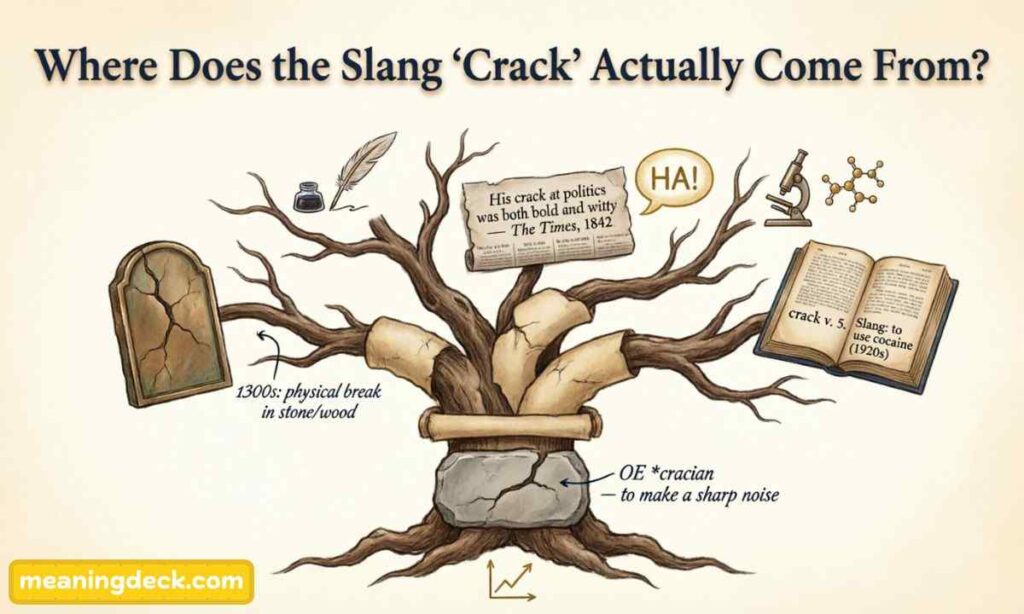 Where Does the Slang Crack Actually Come From?
