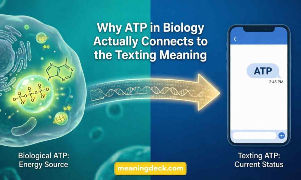 Why ATP in Biology Actually Connects to the Texting Meaning?