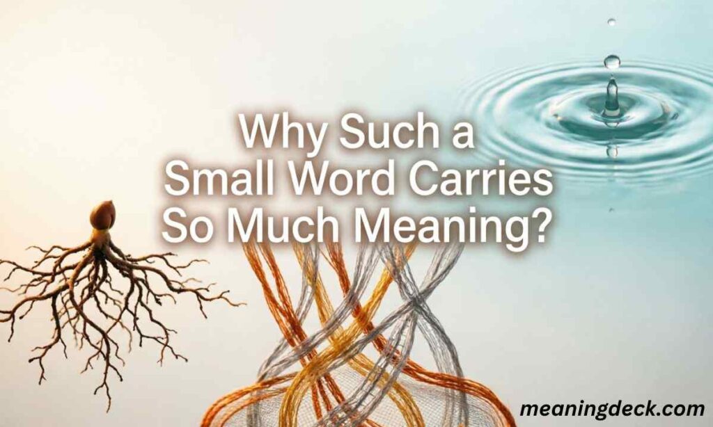 Why Such a Small Word Carries So Much Meaning