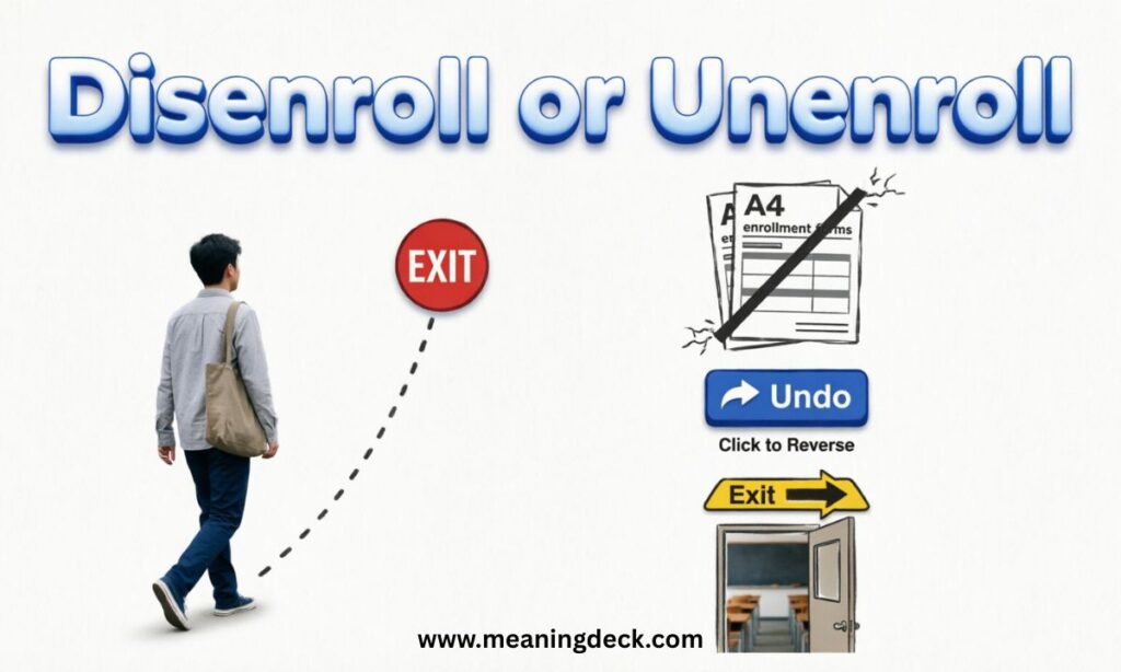 Disenroll or Unenroll