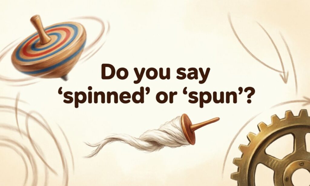 Do you say spinned or spun