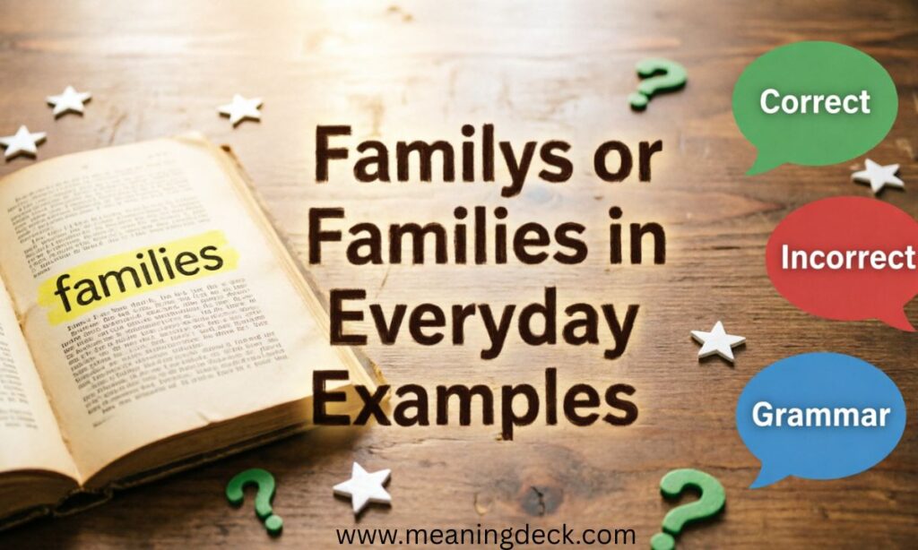 Familys or Families in Everyday Examples