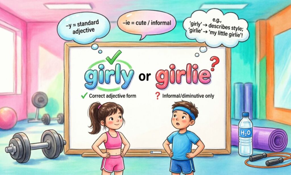 Gym girly or girlie