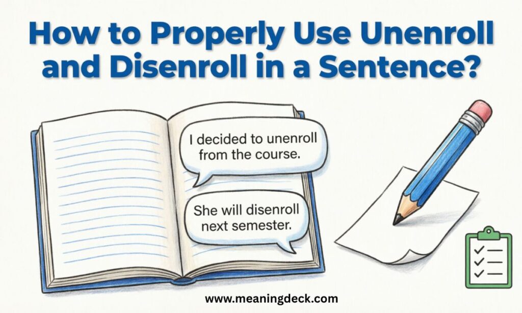 How to Properly Use Unenroll and Disenroll in a Sentence