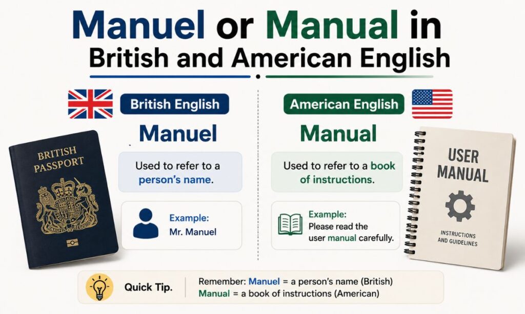Manuel or Manual in British and American English