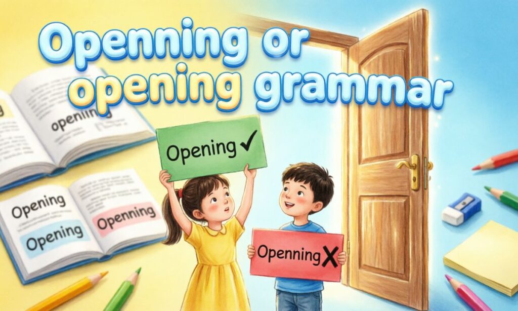Openning or opening grammar