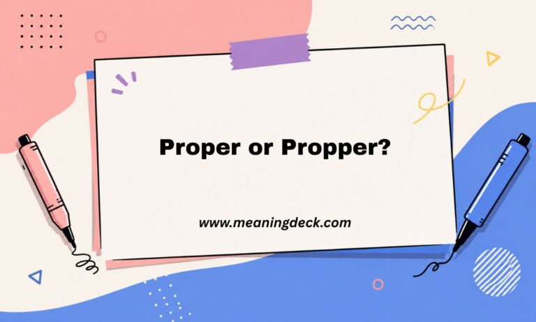 Proper or Propper