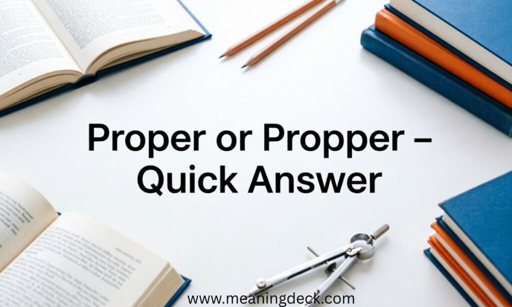 Proper or Propper – Quick Answer