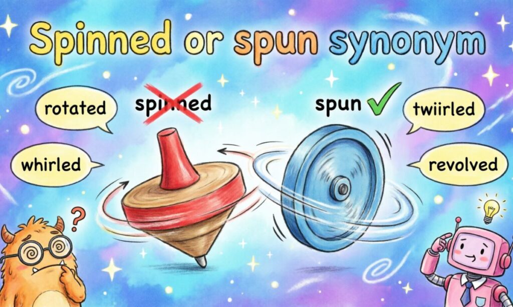Spinned or spun synonym