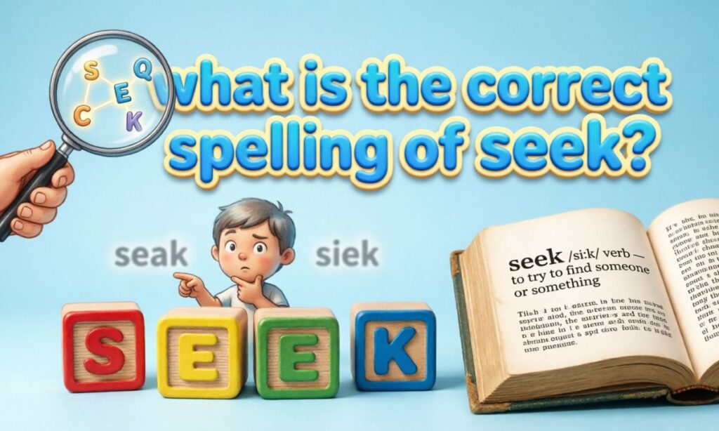 What is the correct spelling of seek