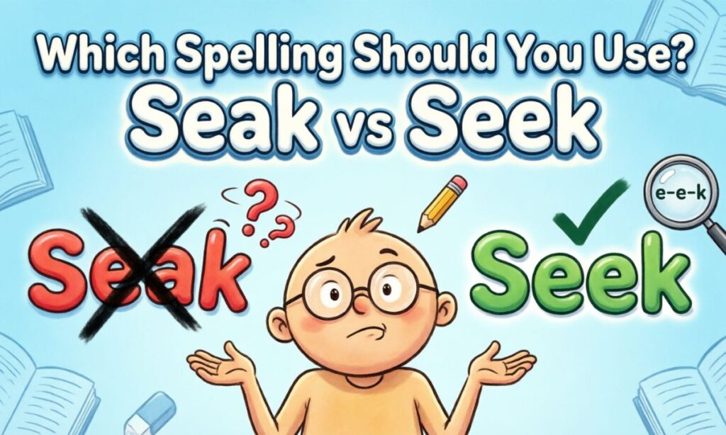 Which Spelling Should You Use Seak vs Seek