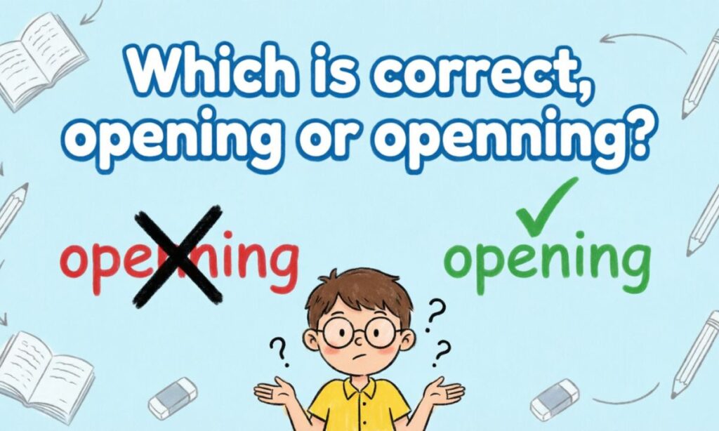 Which is correct, opening or openning