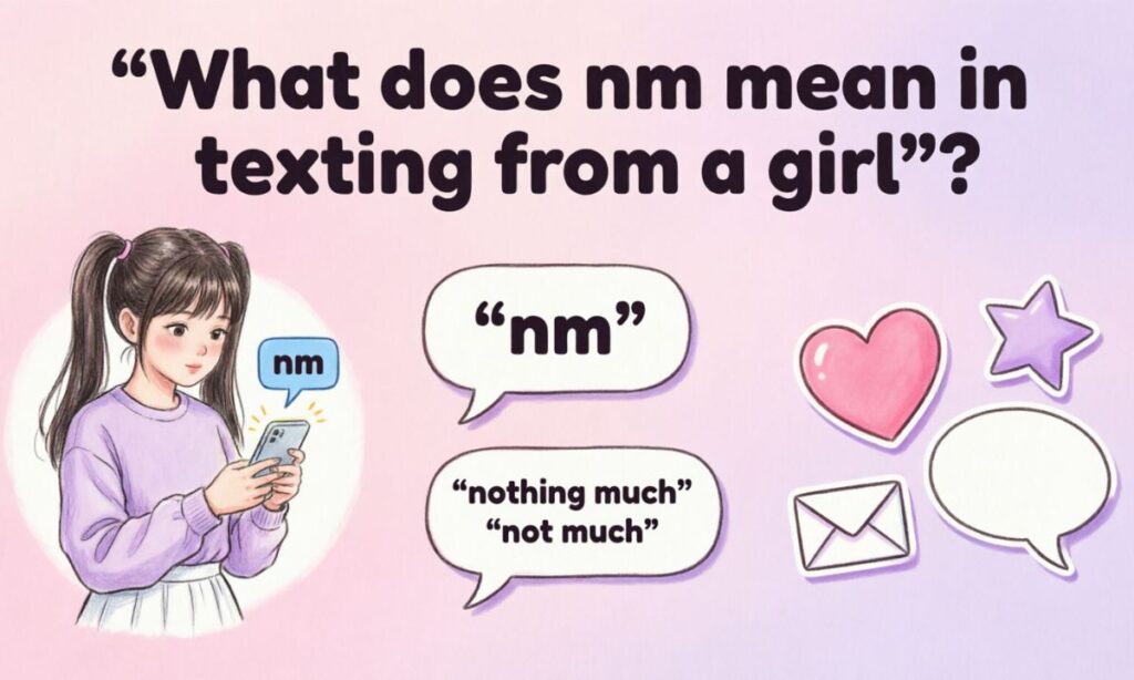 What does nm mean in texting from a girl